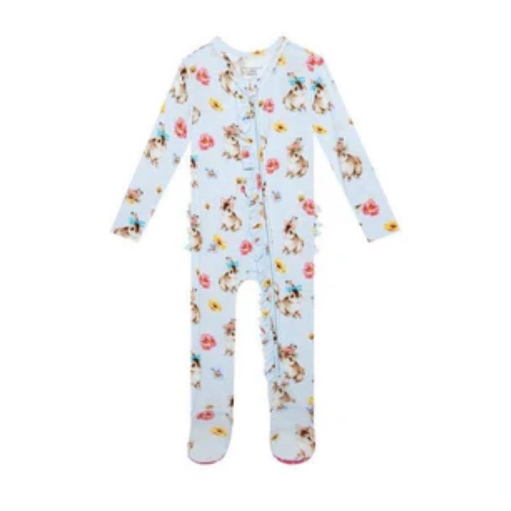 Posh Peanut Bunny Floral Baby Onesie 3-6 months
